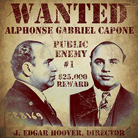 Vintage, FBI, Wanted, Al Capone, Public Enemy No. 1 | Classic Prints